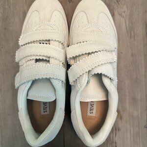 Steve Madden Momentum Leather Velcro Sneaker 7.5 New